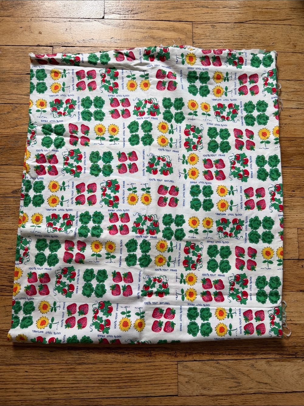 Vintage Fruit and Veggie Print Fabric